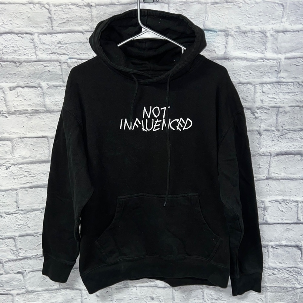 SCW Not Influenced Black Hoodie size Medium